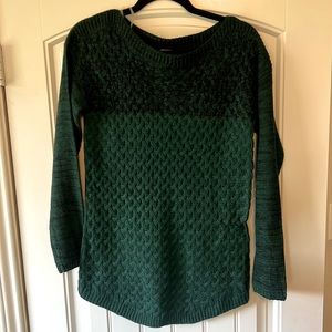 Emerald green and black sweater